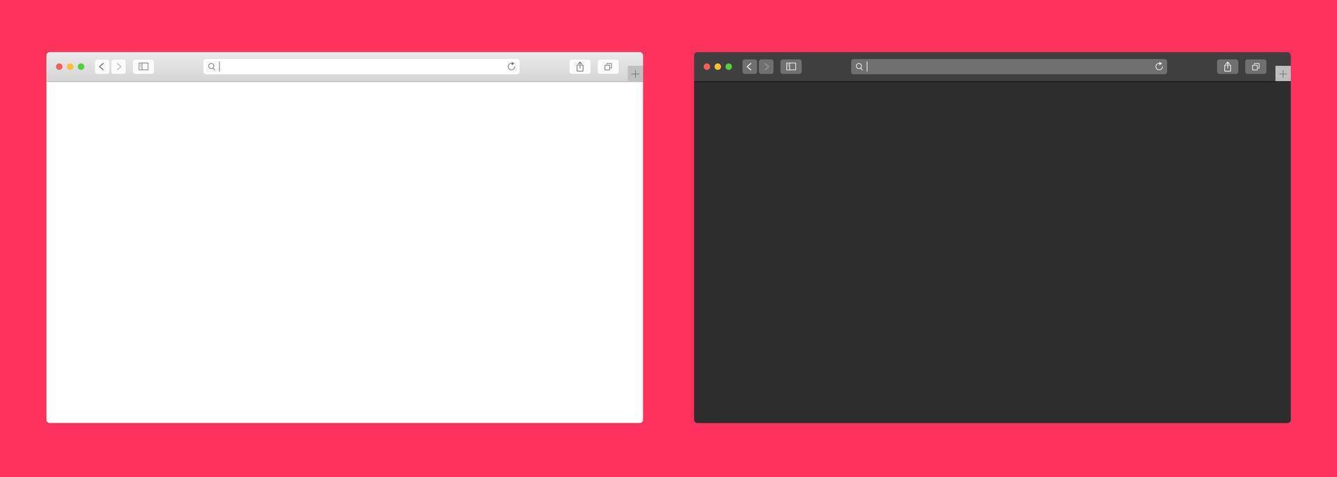 Blank browser mockup or empty laptop web page. vector