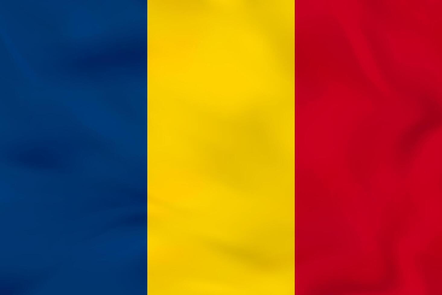 Chad waving flag. Chad national flag background texture. vector