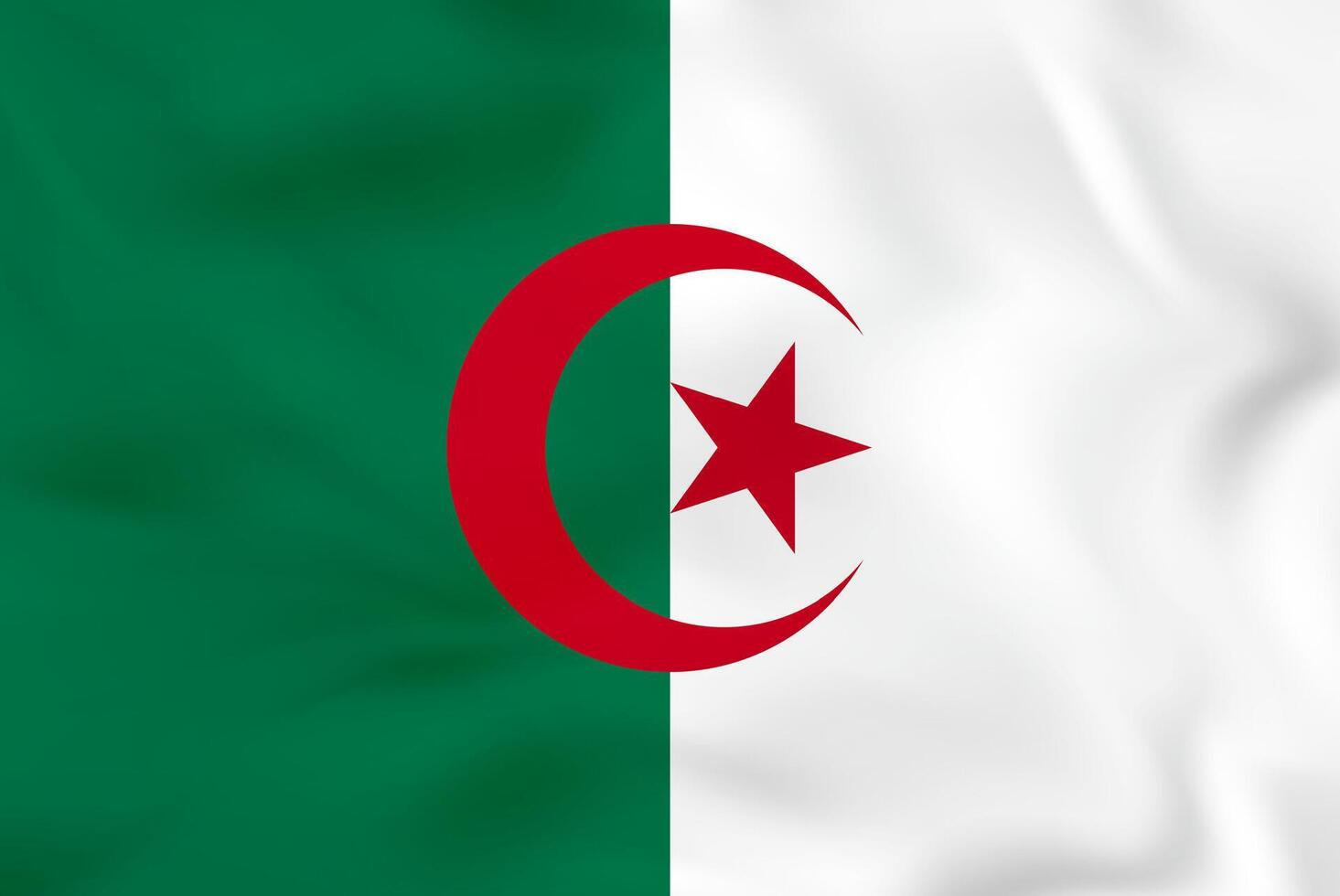 Algeria waving flag. Algeria national flag background texture. vector