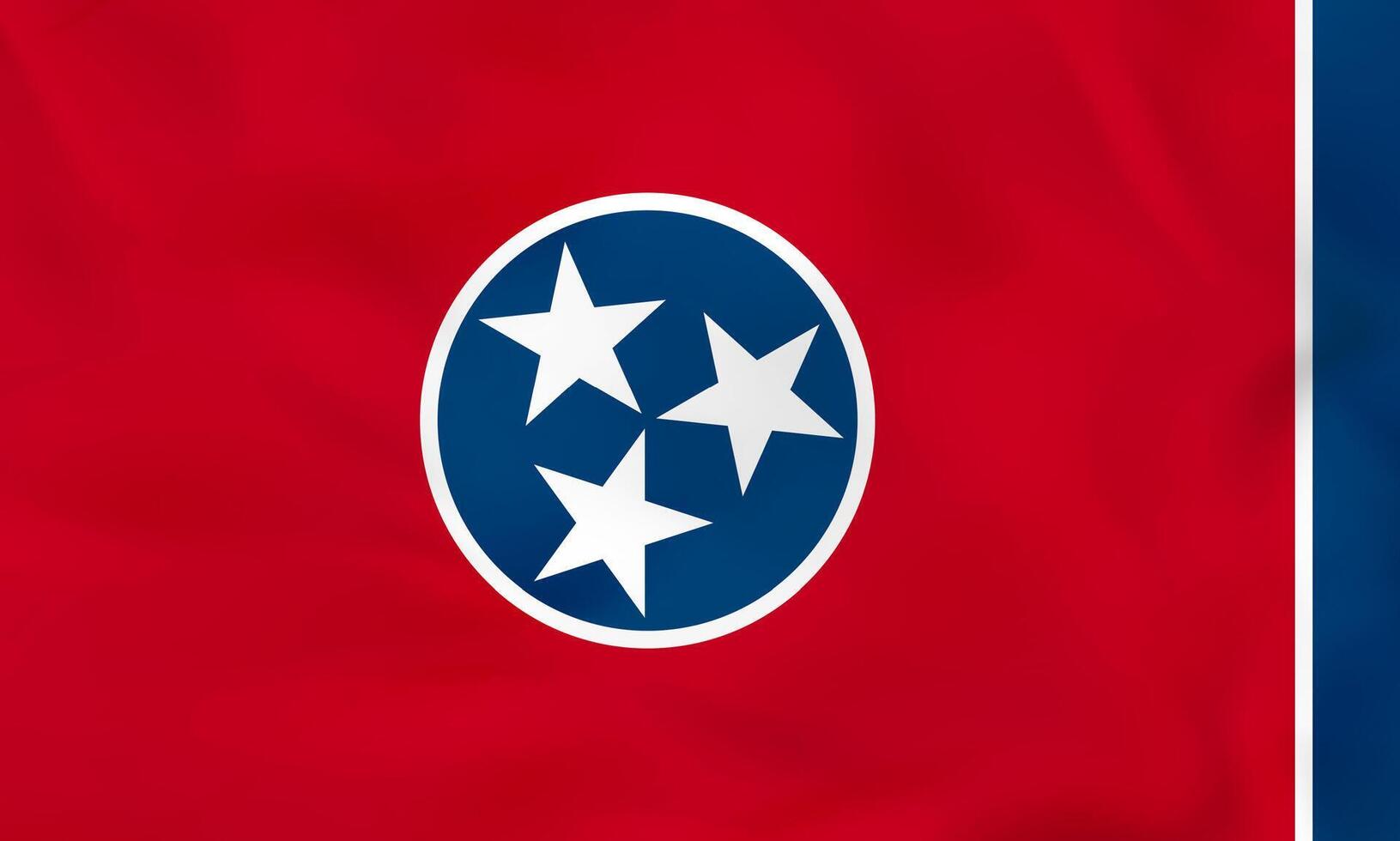 Tennessee waving flag. Tennessee state flag background texture. vector