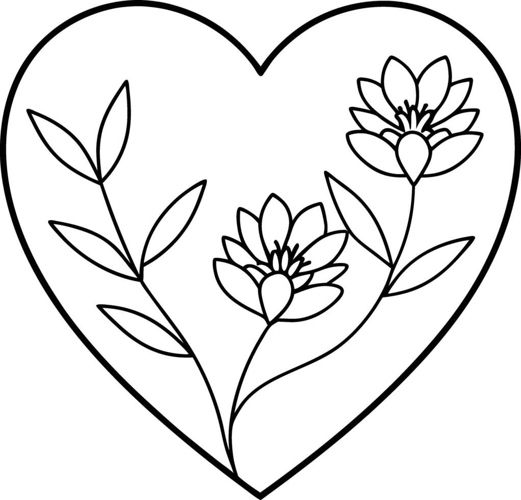 Kids will adore this floral hand-drawn coloring adventure vector