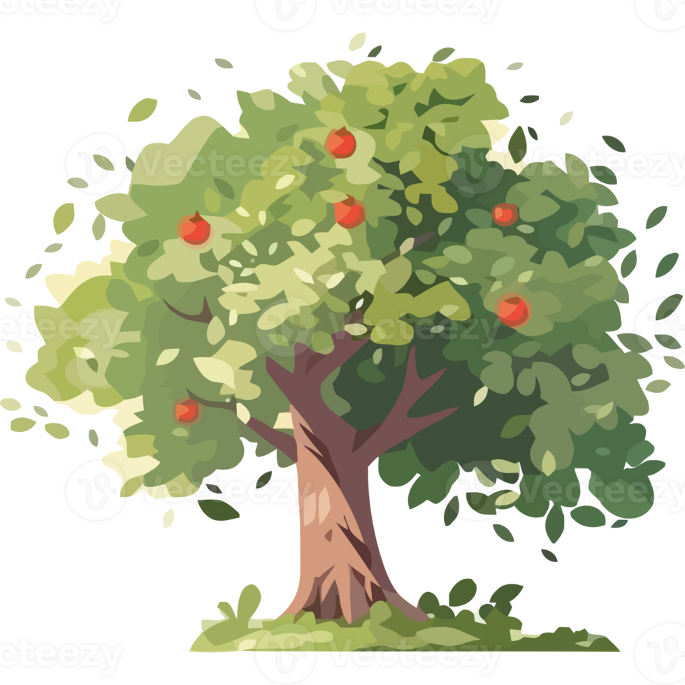 An apple tree with apples on it png