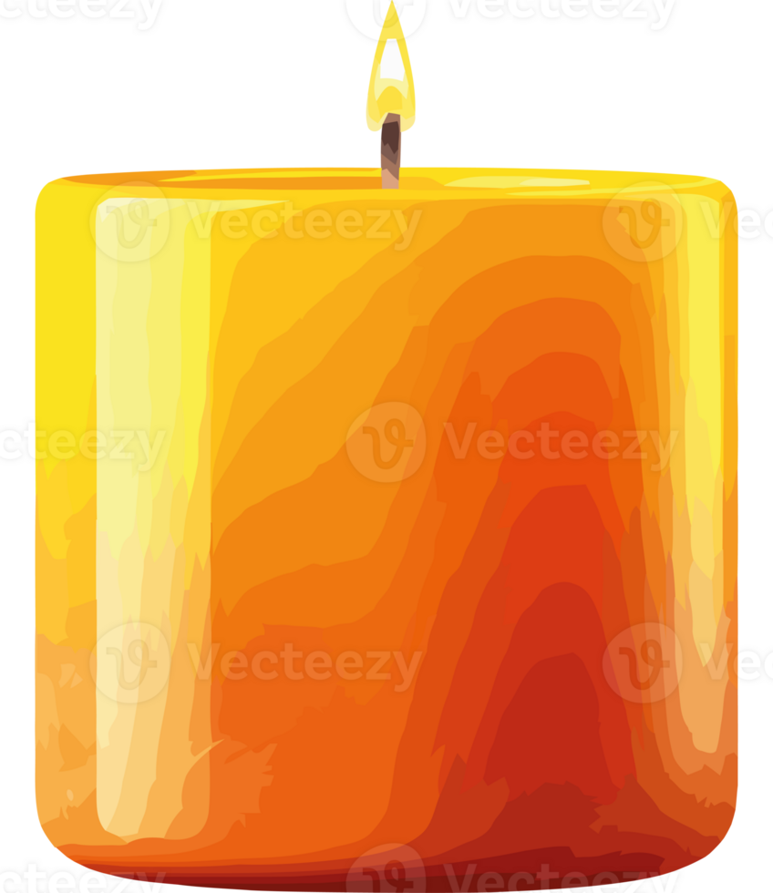 Orange candle clipart png