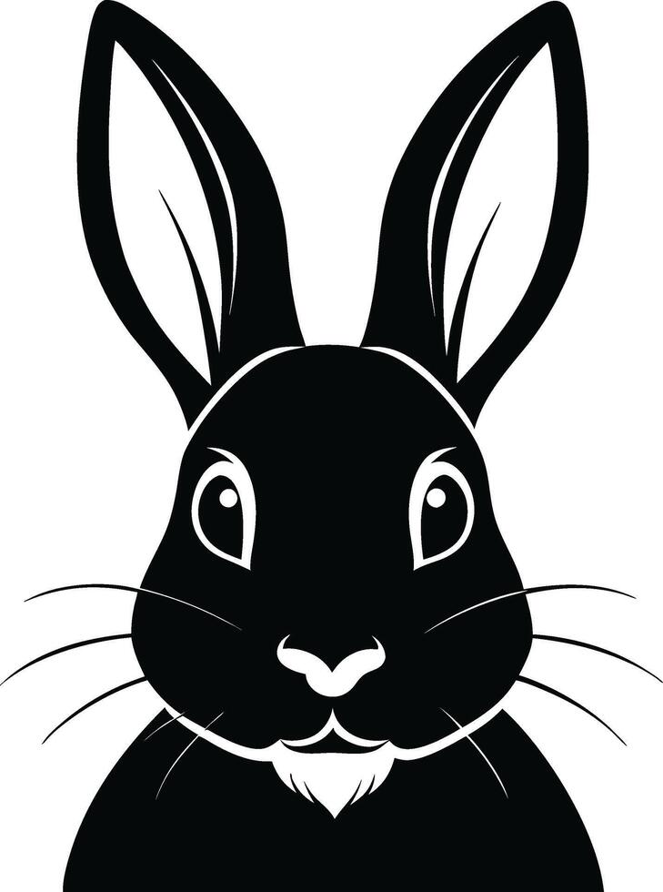 Brighten your day with this cute rabbit graphic illustration showcasing a happy bunny with big bright eyes vector