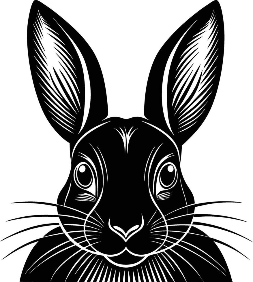 This cute rabbit graphic illustration captures the playful spirit of bunnies in a simple and charming design vector
