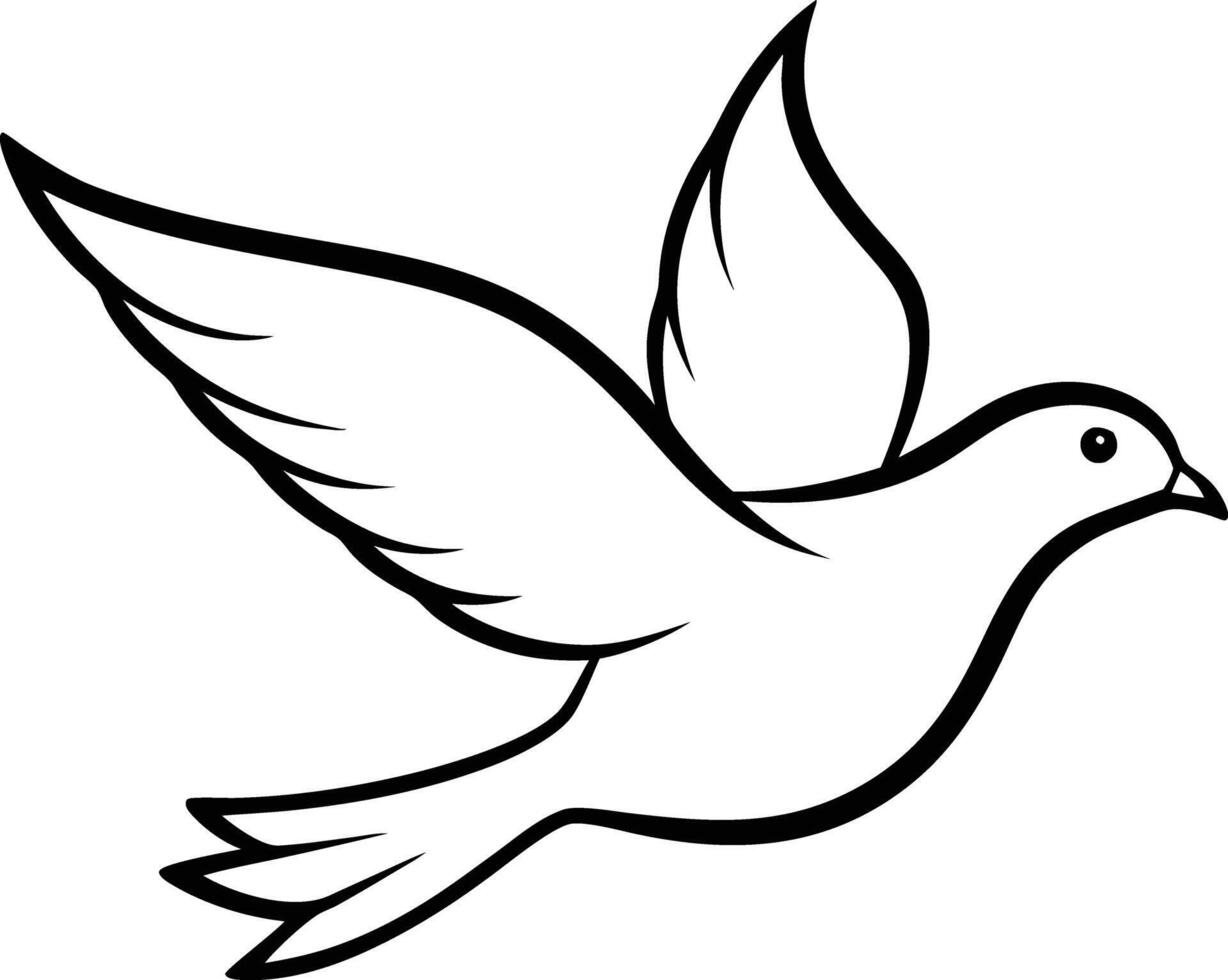 dove of peace isolated vector