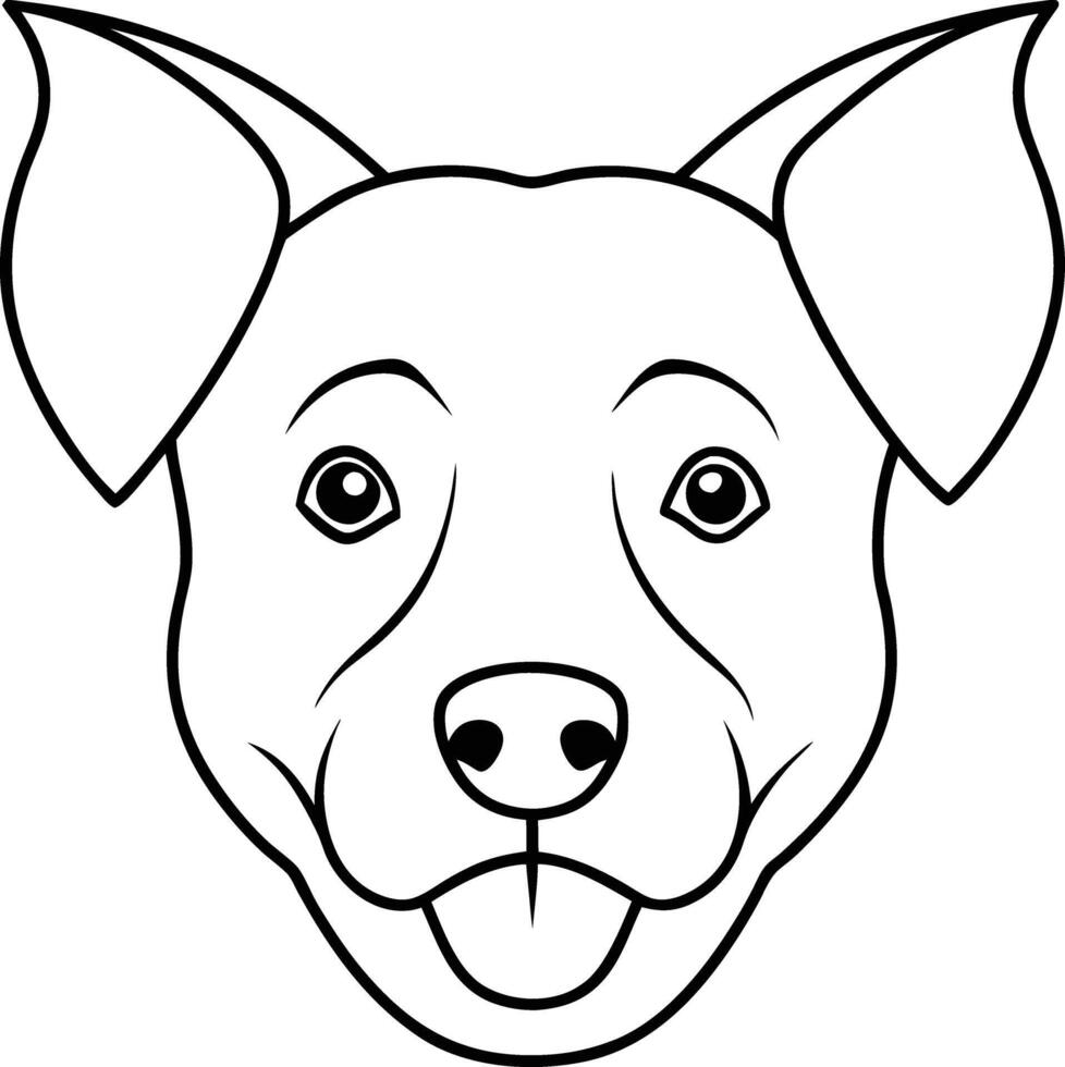 Engage kids with dogface line art in this exciting coloring book vector