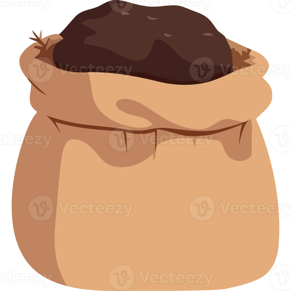 A bag of dirt in a sack png