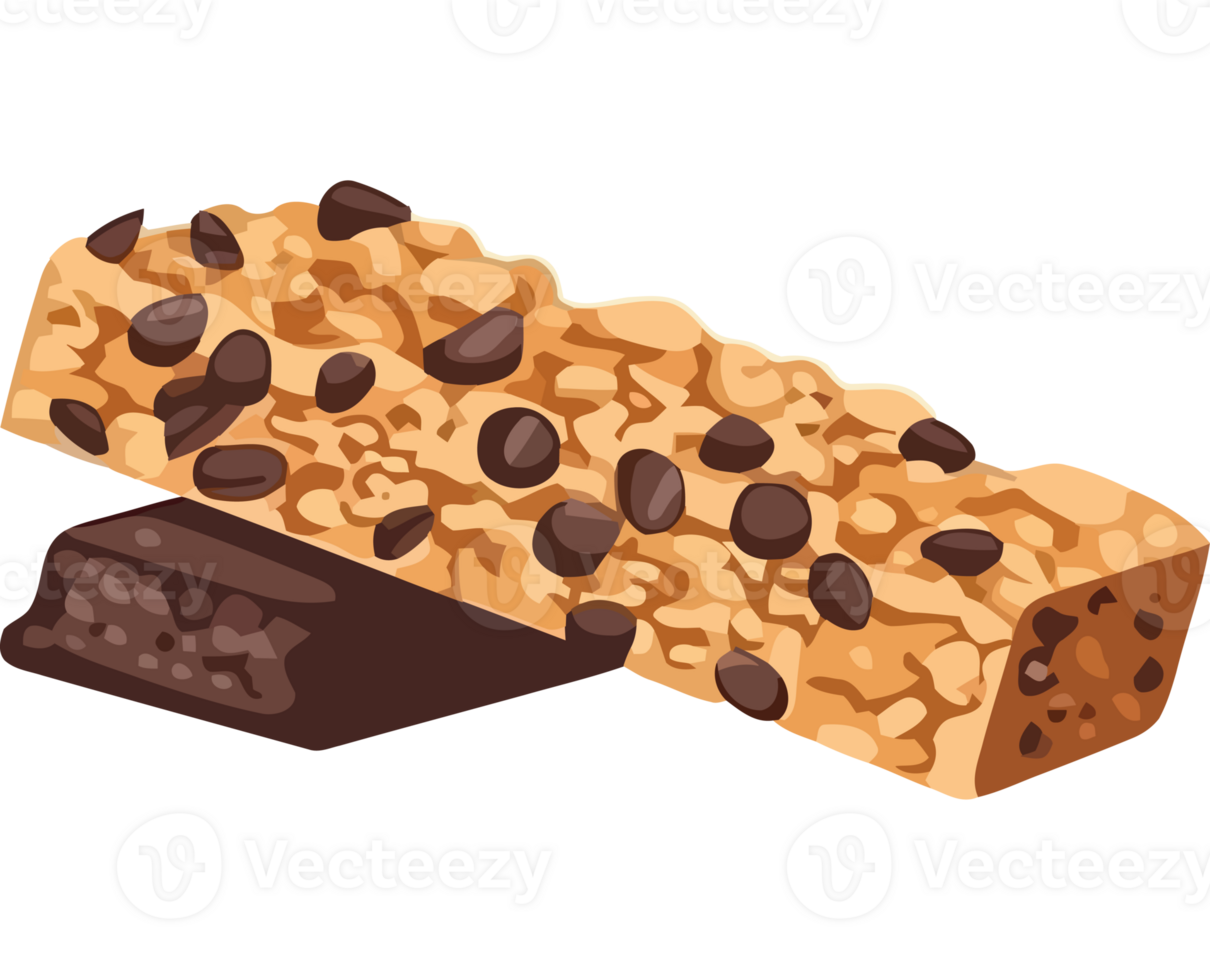 A piece of chocolate chip cookie bar png