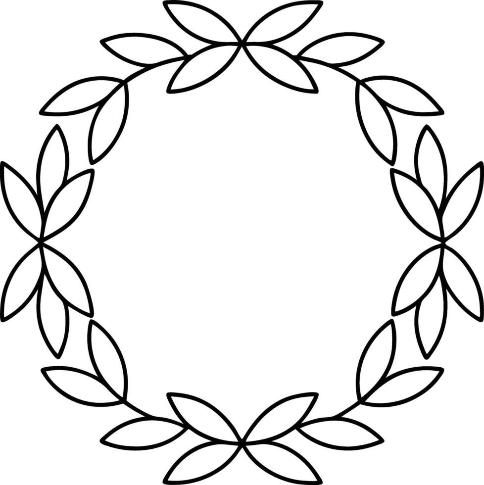 laurel wreath line art vector