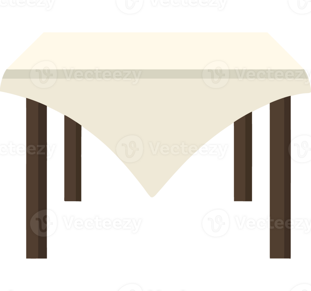 A table with a white cloth on it png