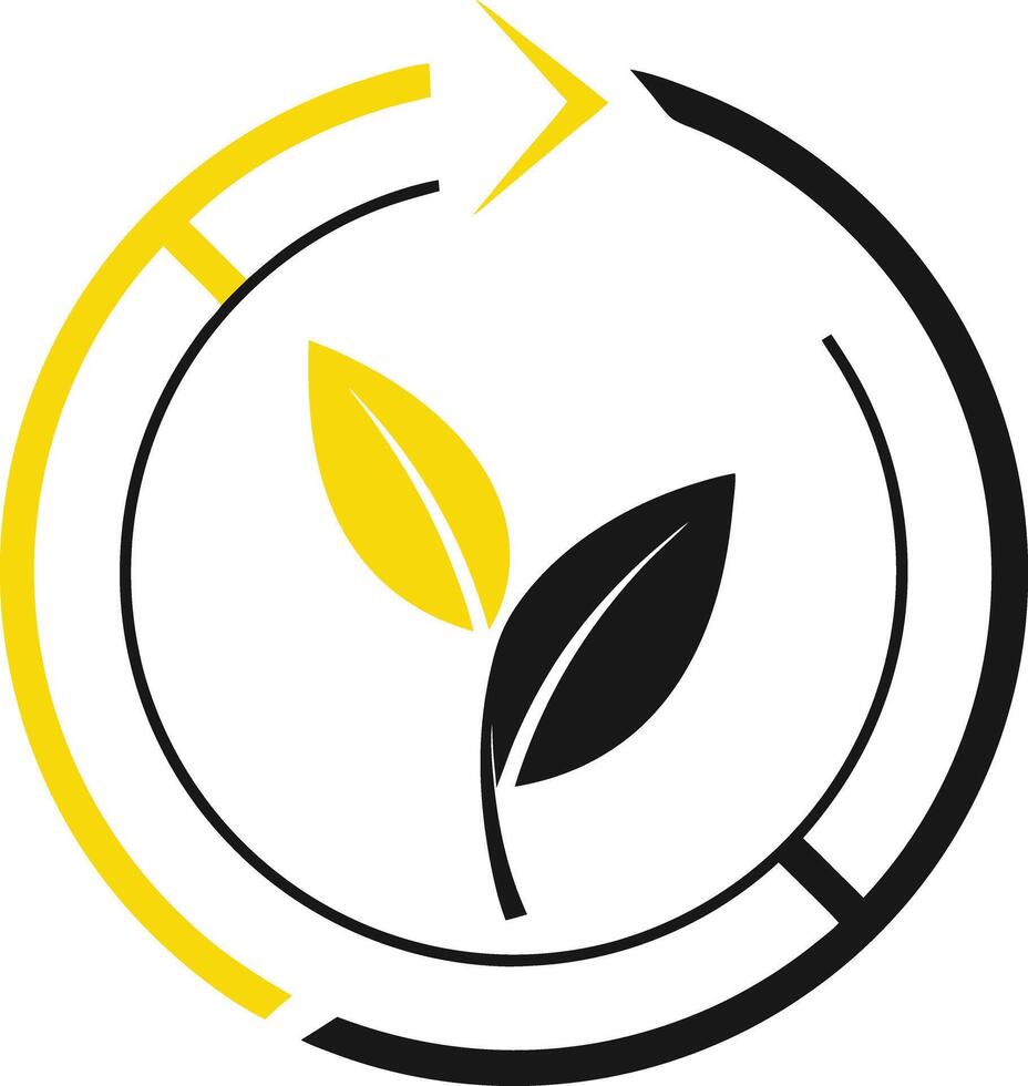 minimal wave with hand holding leaf Eco friendly illustration techniques for green graphics vector
