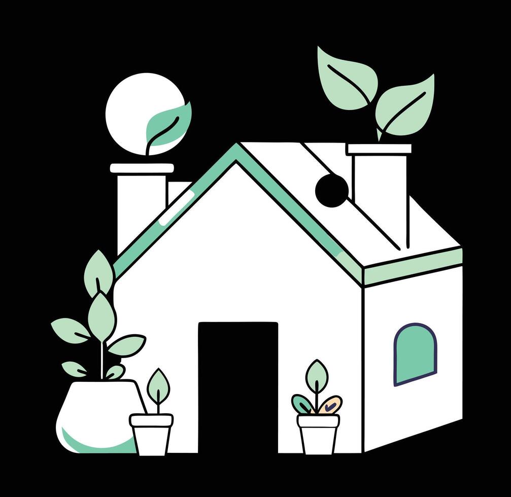 Artistic graphics highlighting the beauty of eco-friendly living. vector