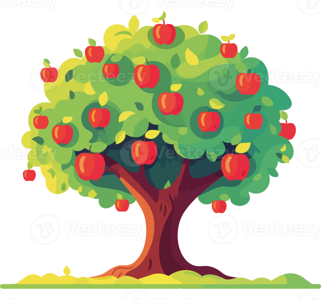An apple tree with lots of apples on it png