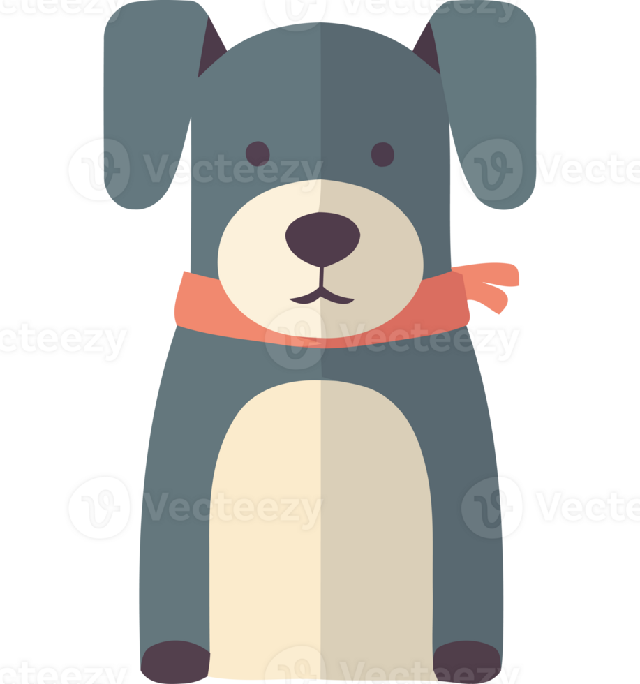 Dog icon with a red scarf png