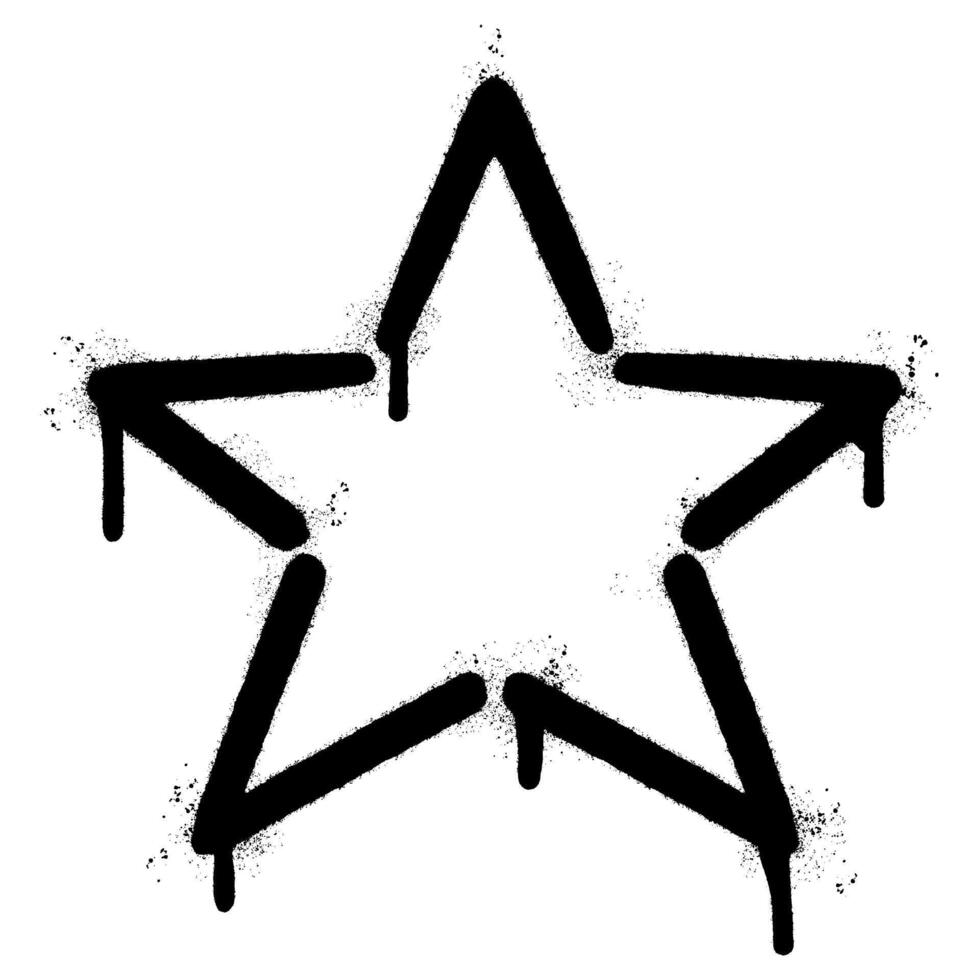 Spray Painted Graffiti star icon isolated on white background. vector