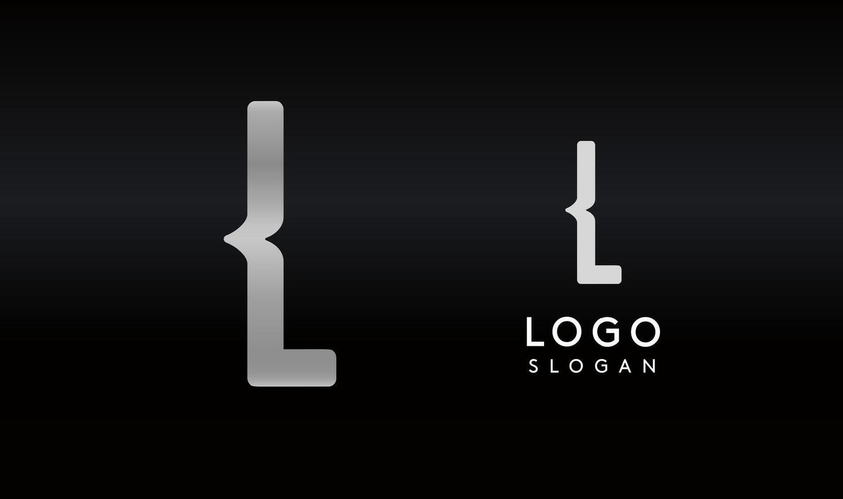 Stylized letter L with sharp, abstract cuts like bullet passing trail through letter for modern sleek logo design, creative agencies branding, tech startup, corporate identity. illustration. vector