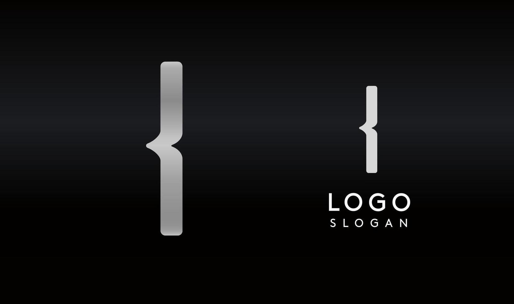 Stylized letter I with sharp, abstract cuts like bullet passing trail through letter for modern sleek logo design, creative agencies branding, tech startup, corporate identity. illustration. vector