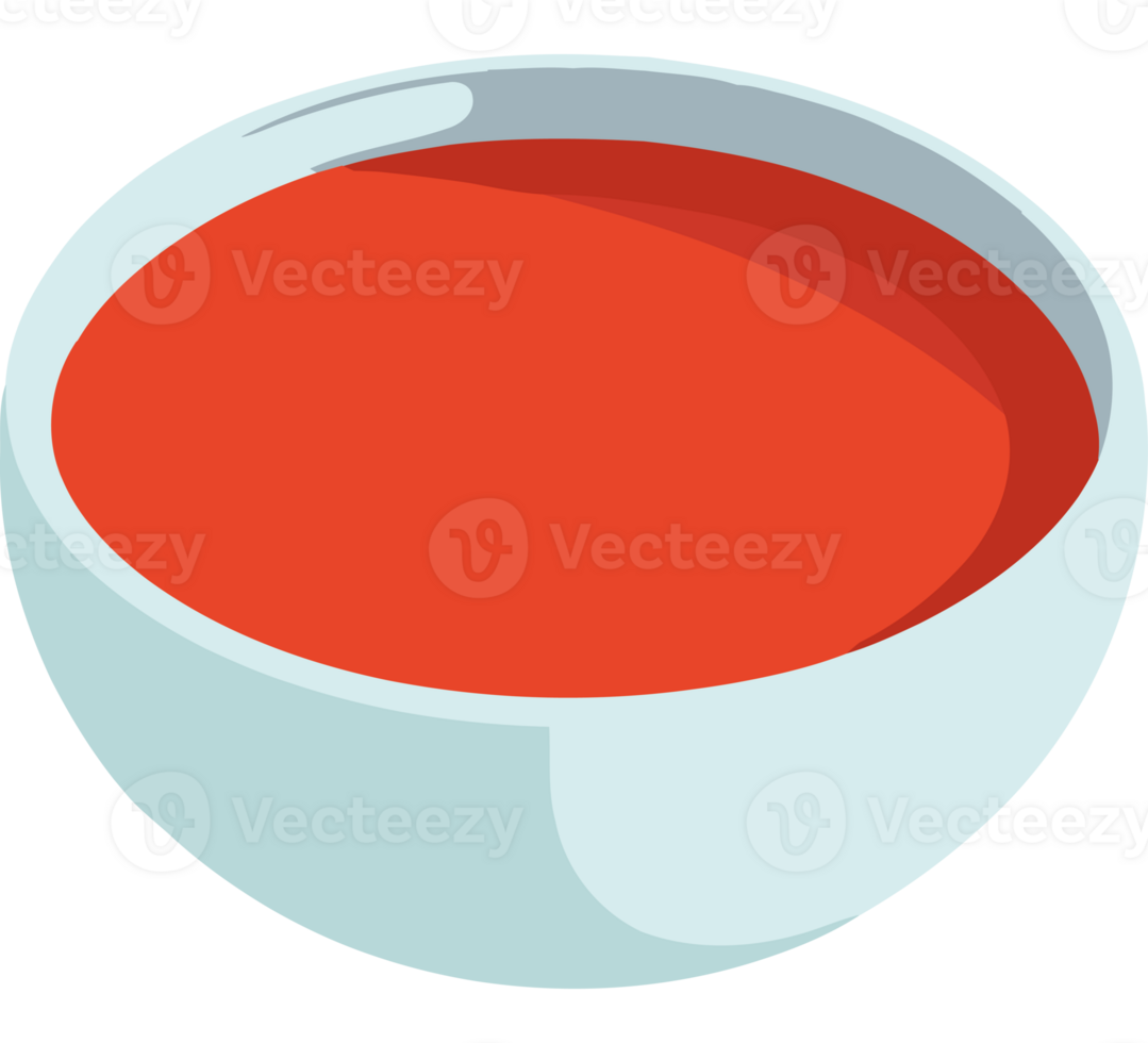 A bowl of tomato soup is shown in this illustration png