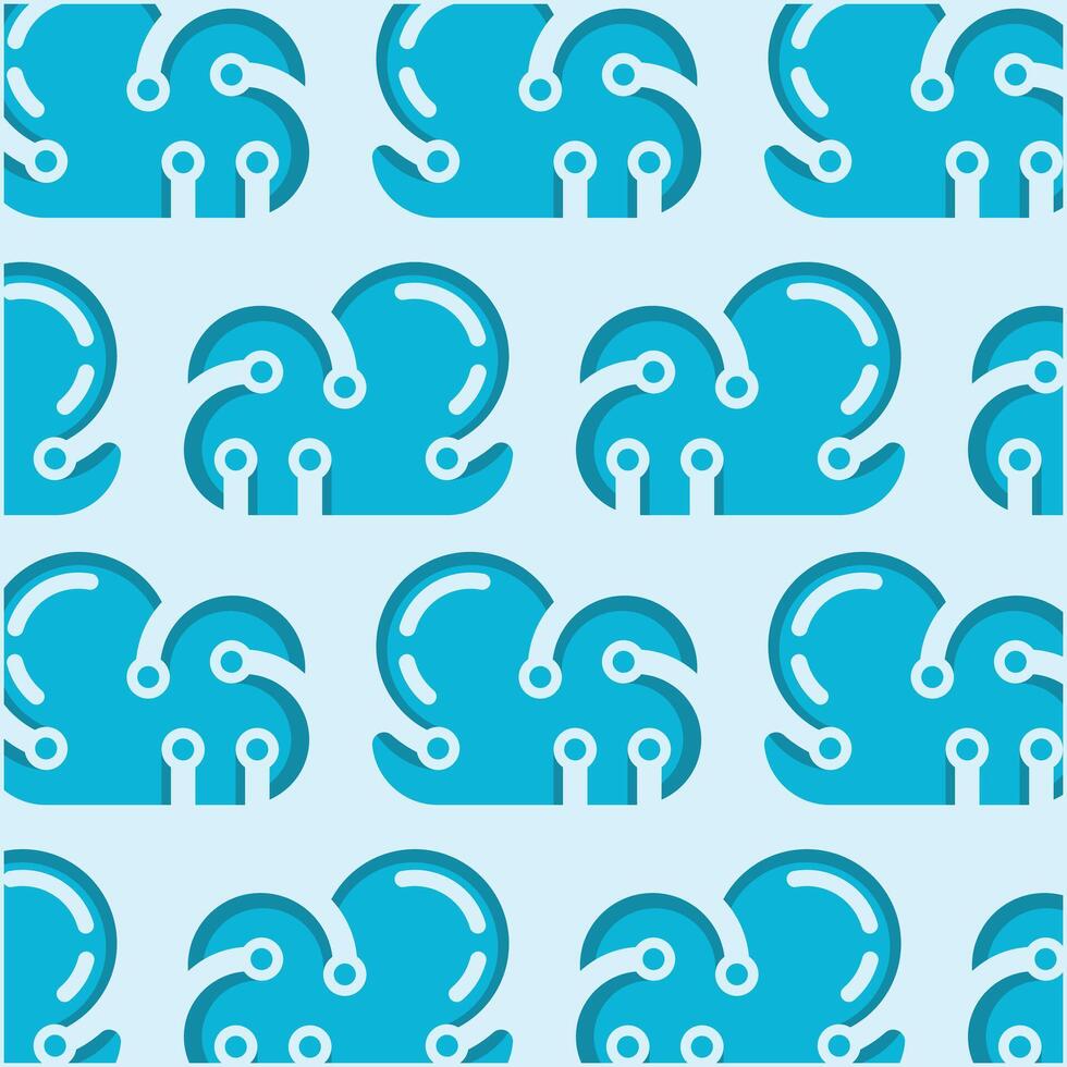 Cloud Technology wallpaper pattern design vector