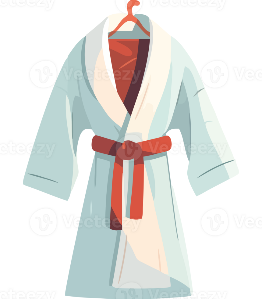 A robe with a red belt on it png