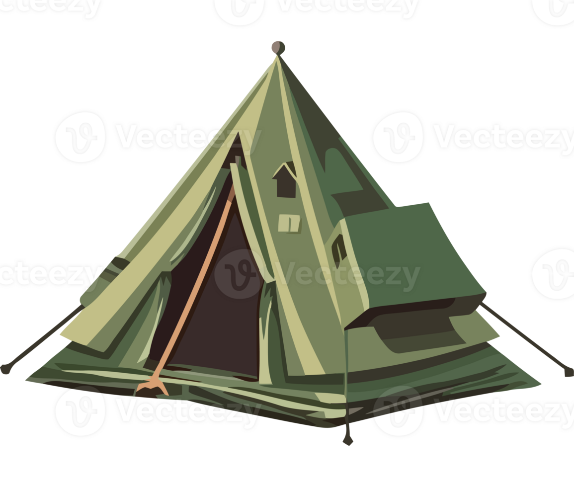 A tent with a green color png