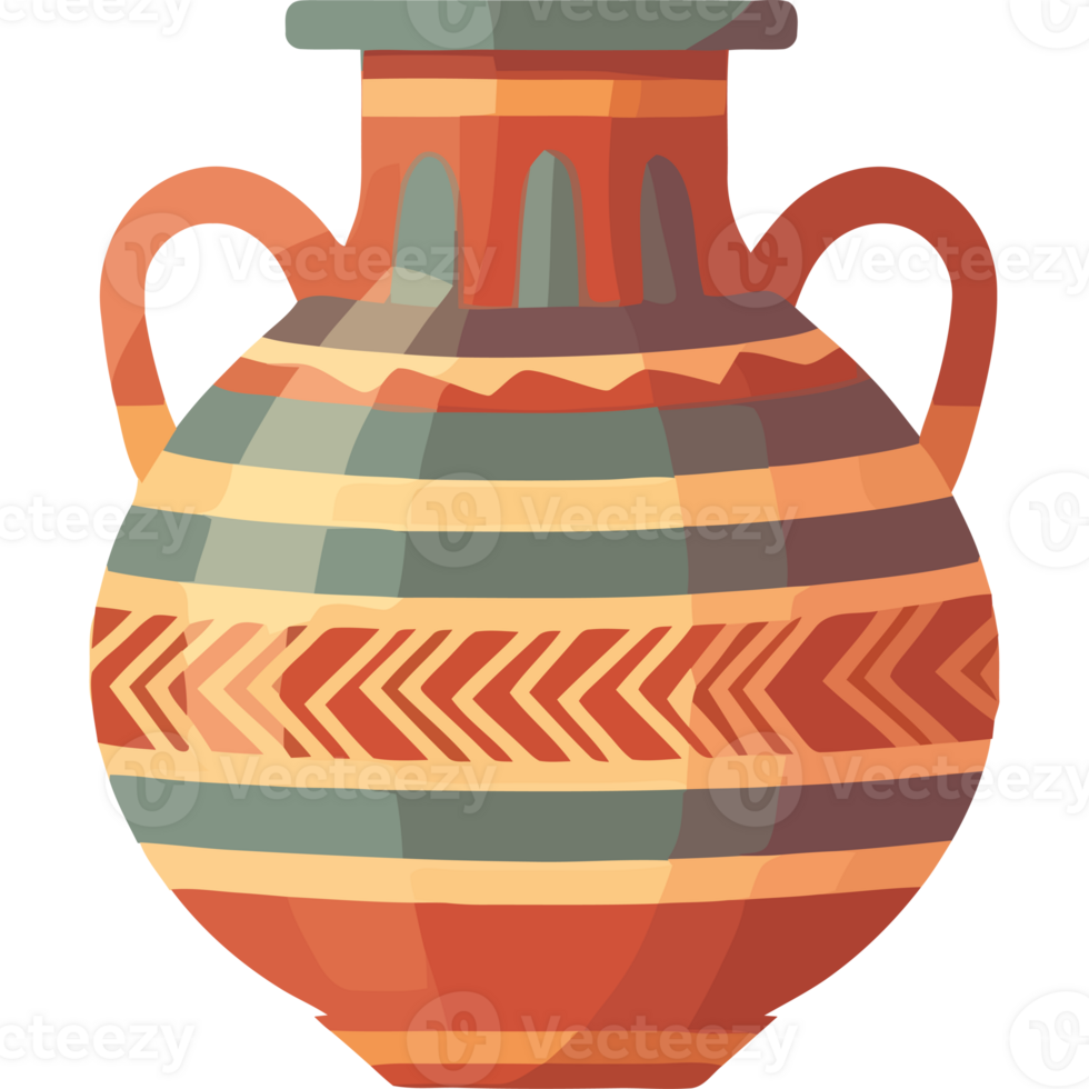 An illustration of a vase with a pattern png