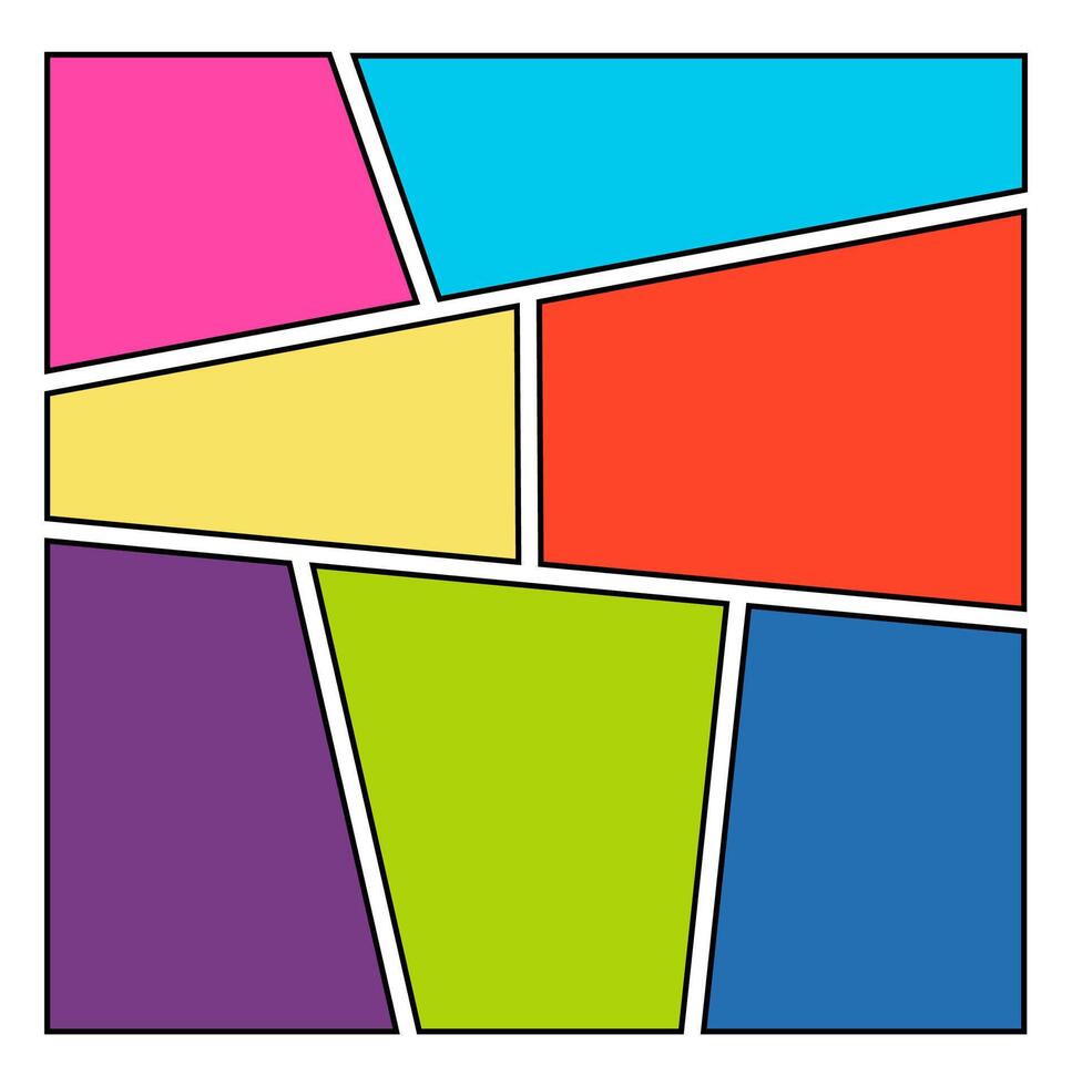 Comics pop art style blank layout template background illustration vector