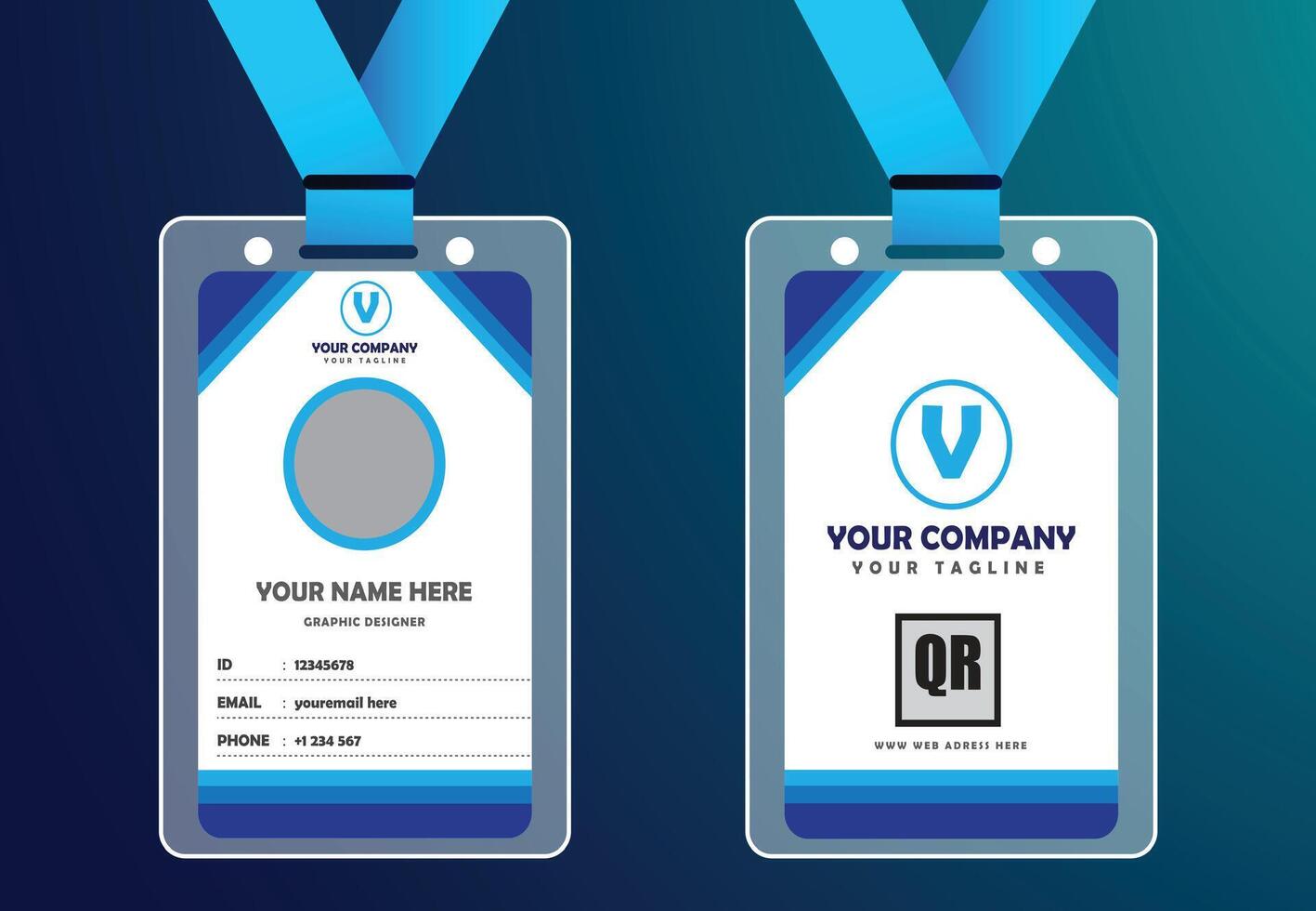 ID card DESIGN TEMPLATE vector