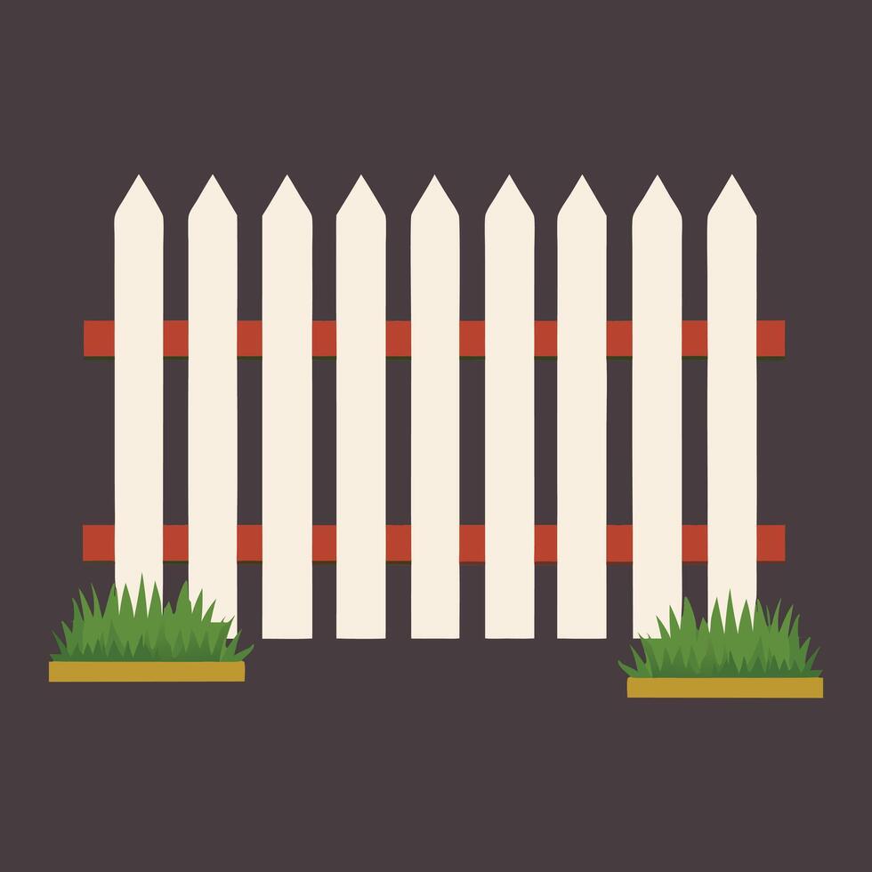 picket fence illustration vector