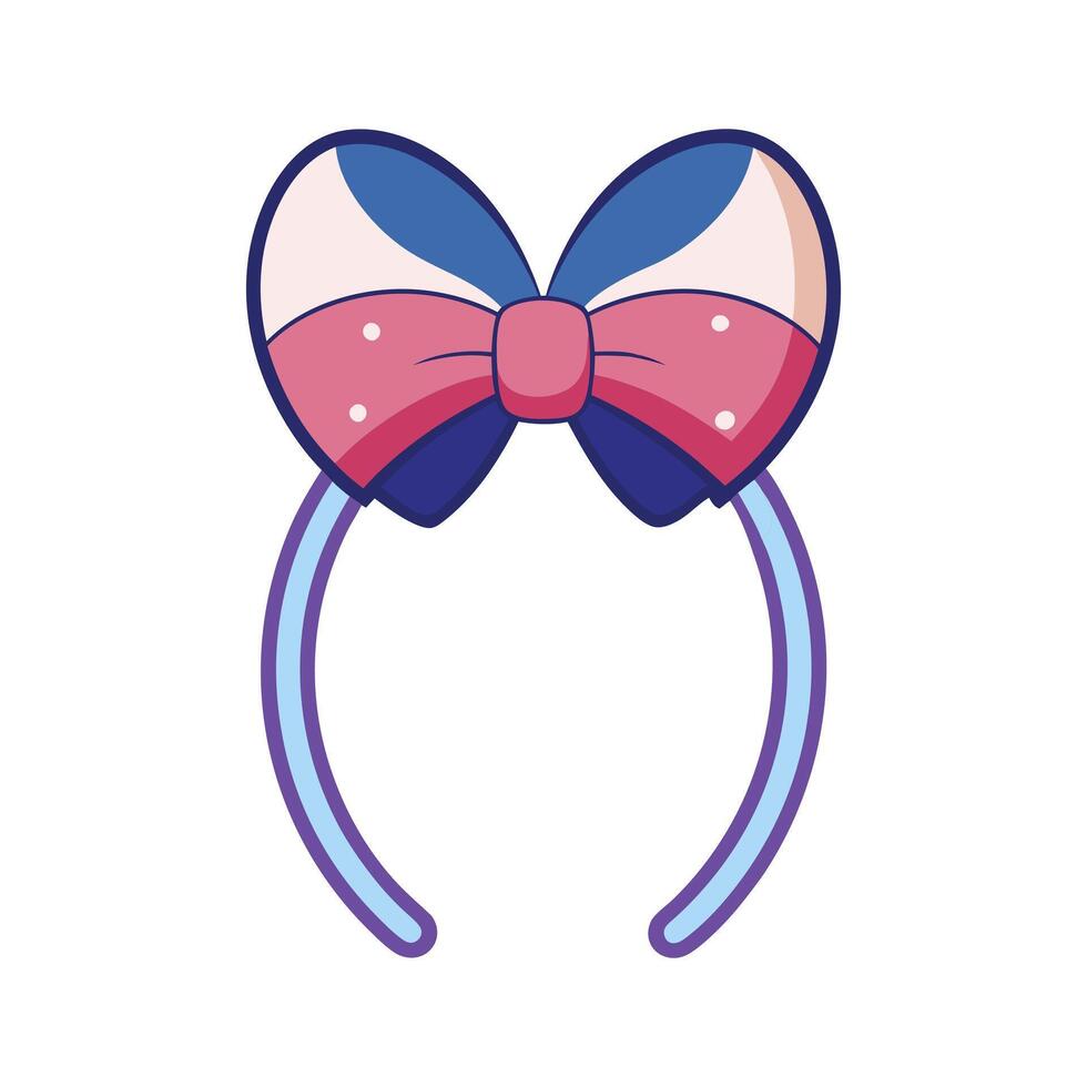cute headband with bow illustration vector
