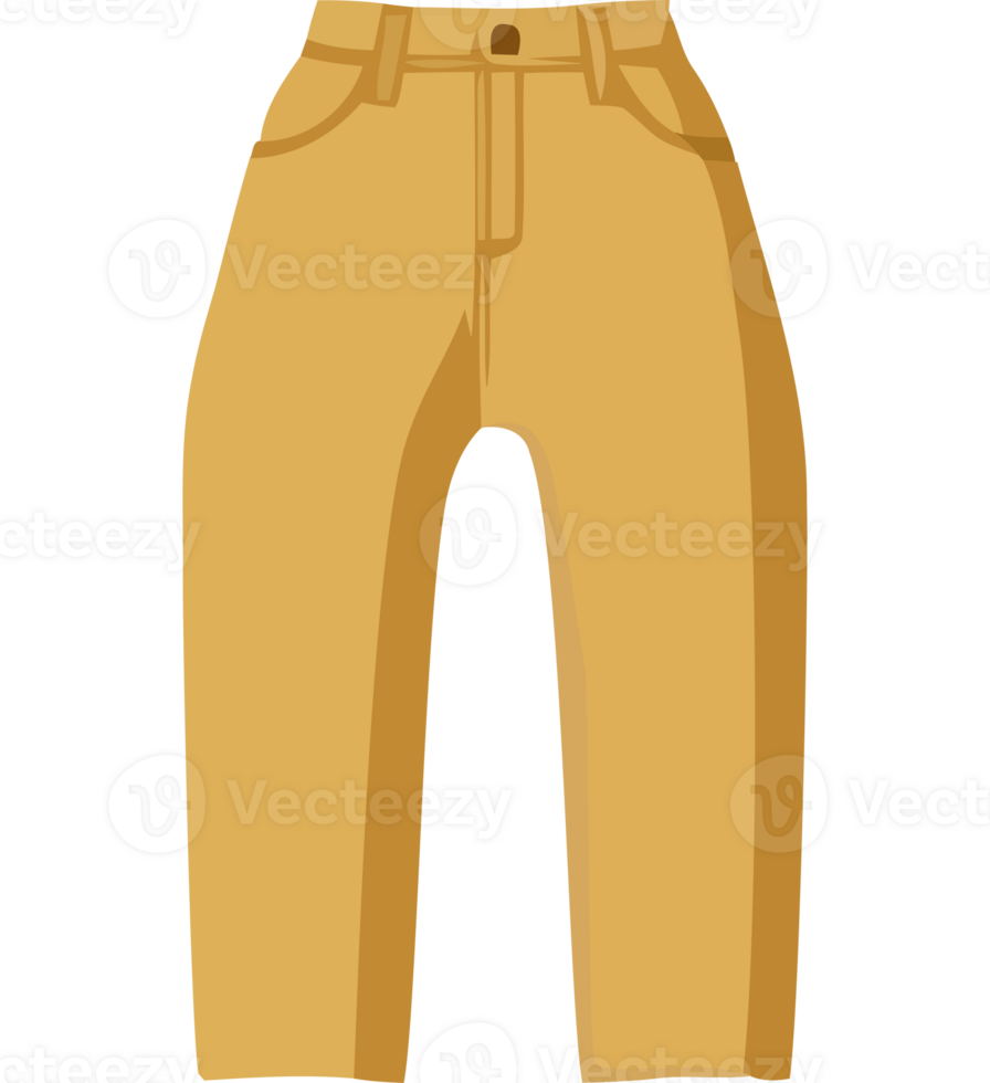 A pair of pants with a zipper on the side png