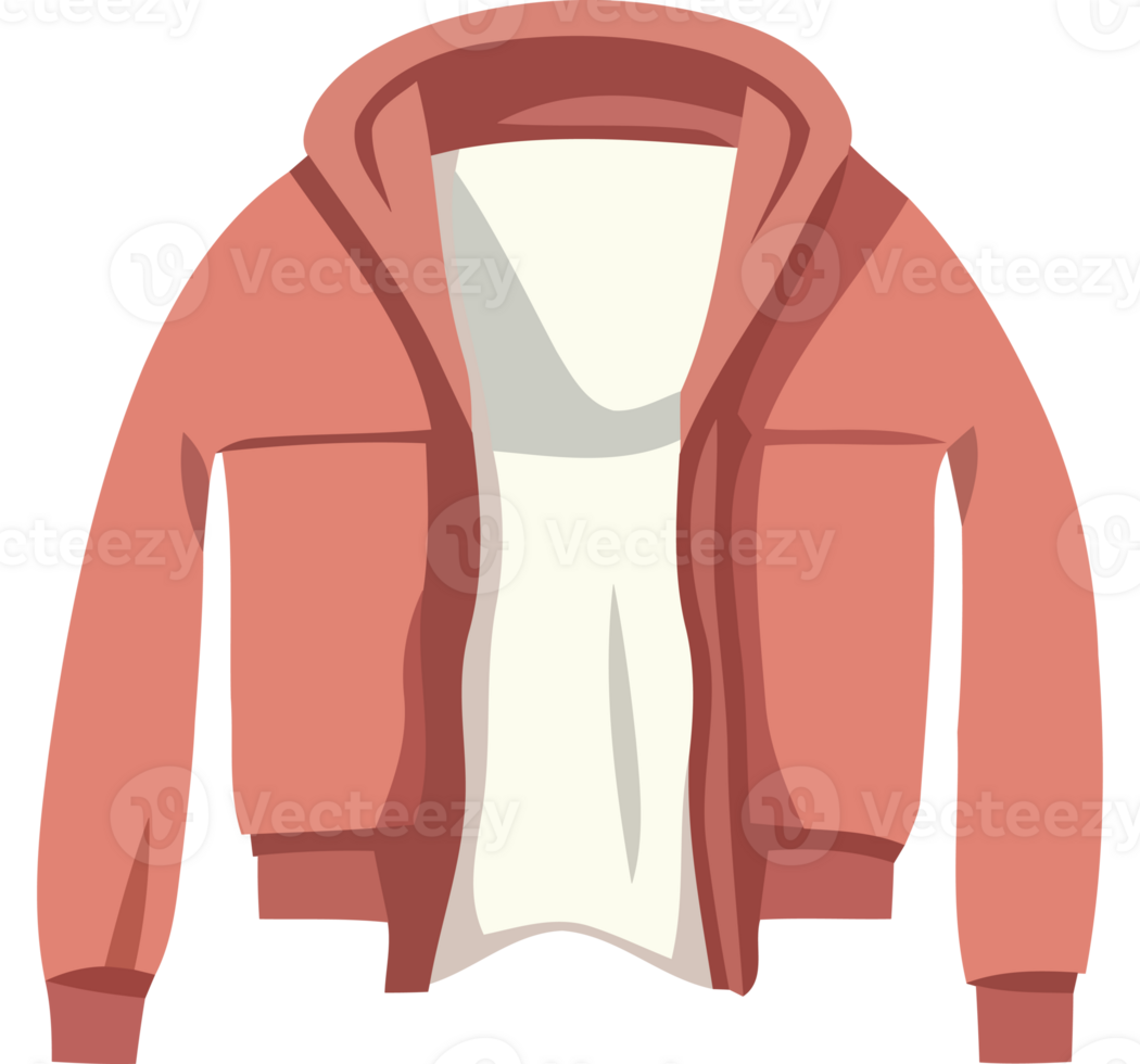 A pink jacket with a hood on it png
