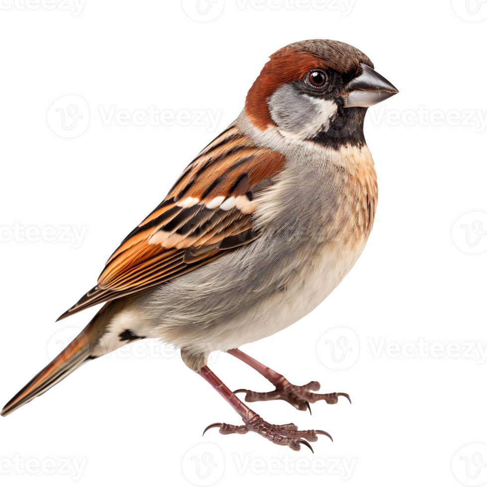 a sparrow isolated on transparent background png