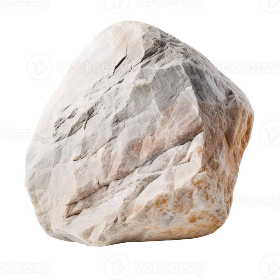 A white stone isolated on transparent background png