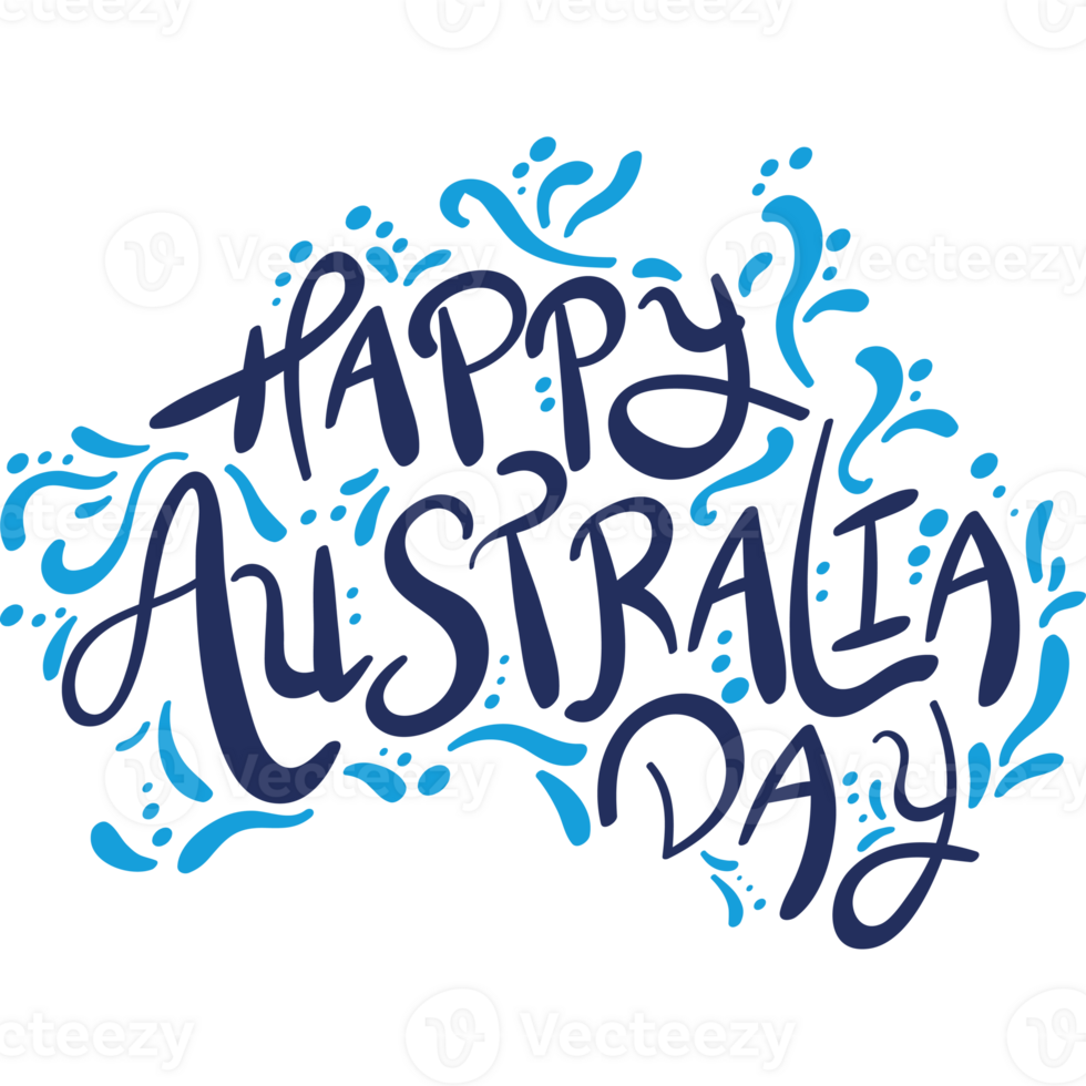 Happy australia day illustration png