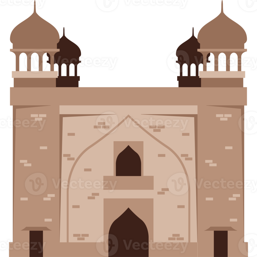An illustration of a mosque with two domes png
