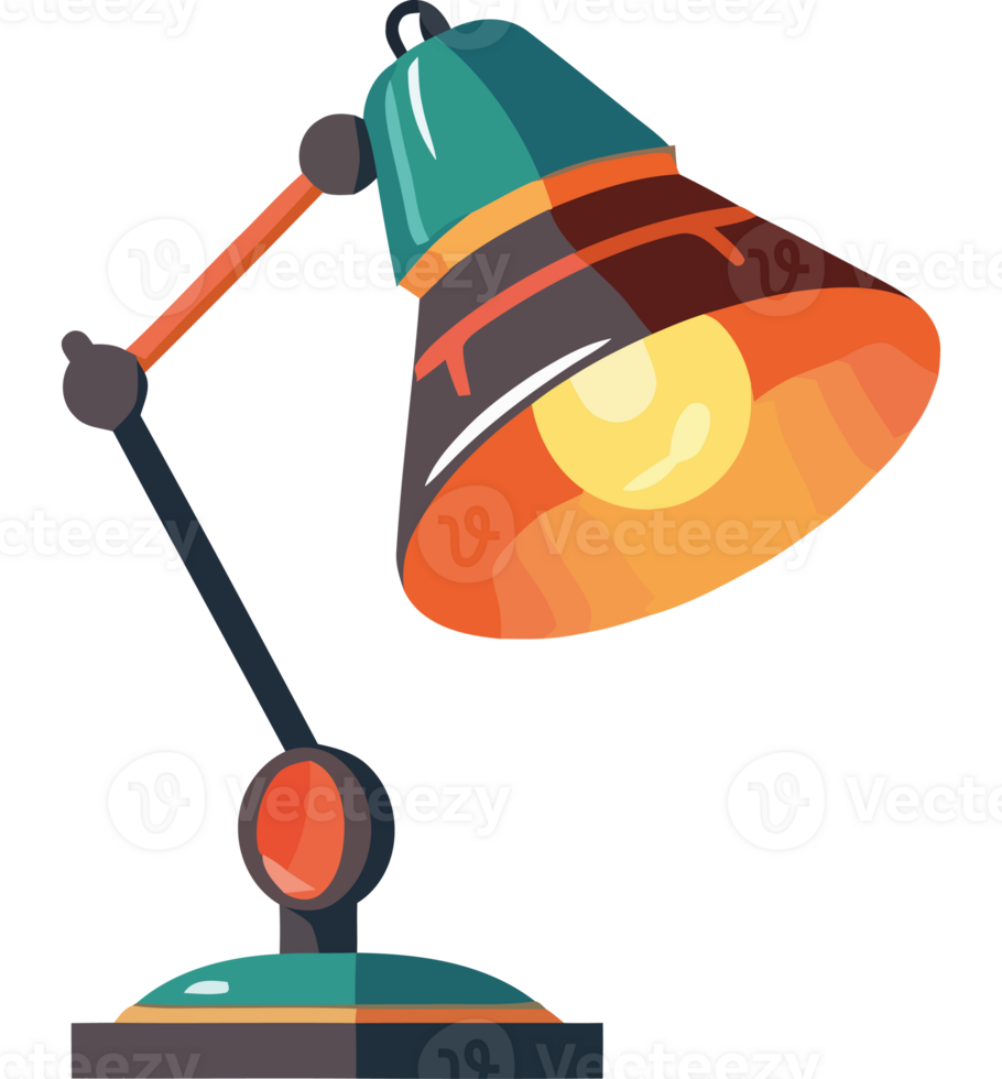 A lamp with a bulb on top of it png