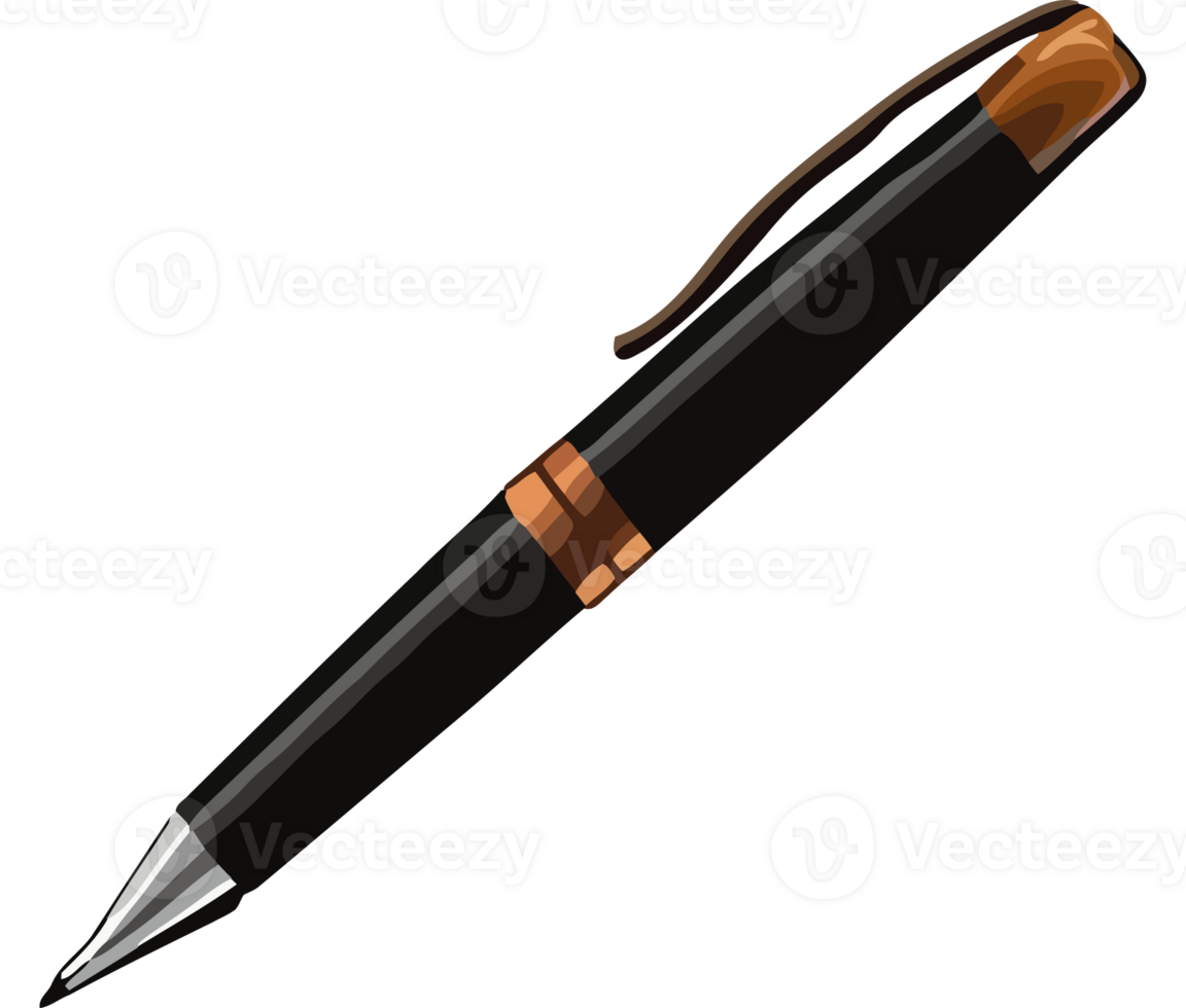 un' nero e Marrone penna con un' nero mancia png