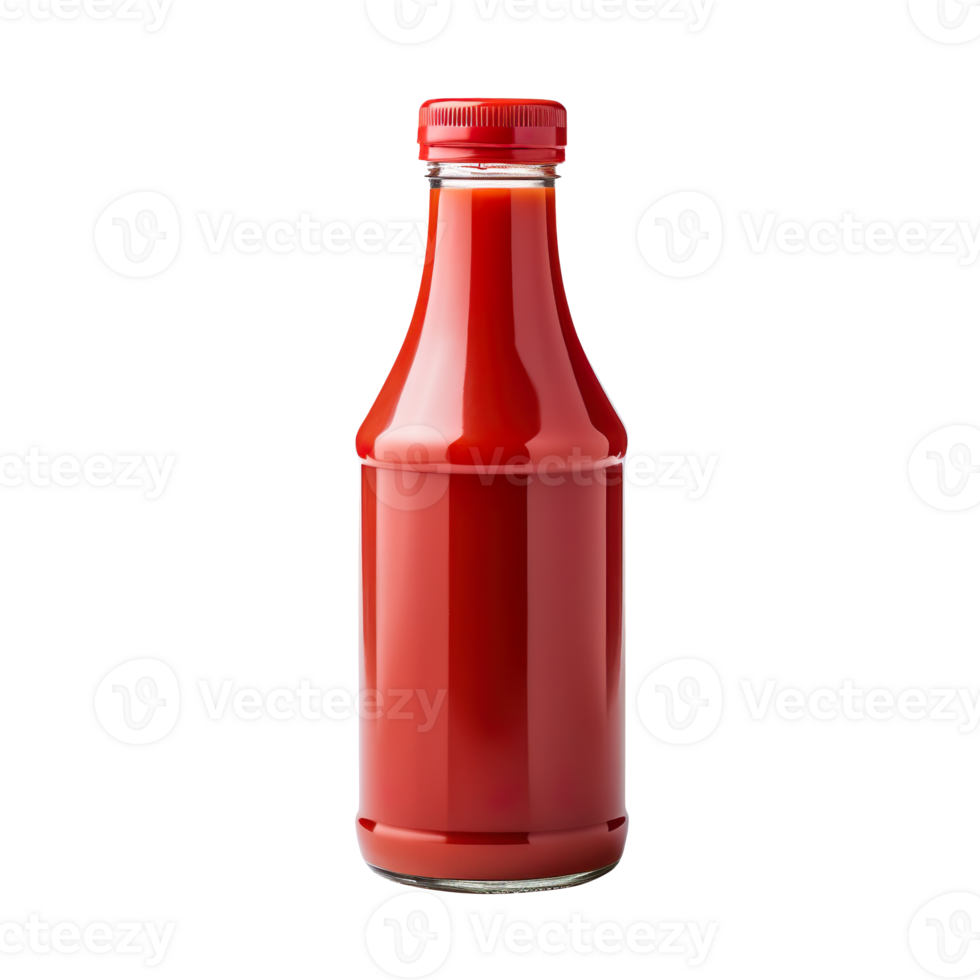 a bottle of red hot sauce isolated on transparent background png