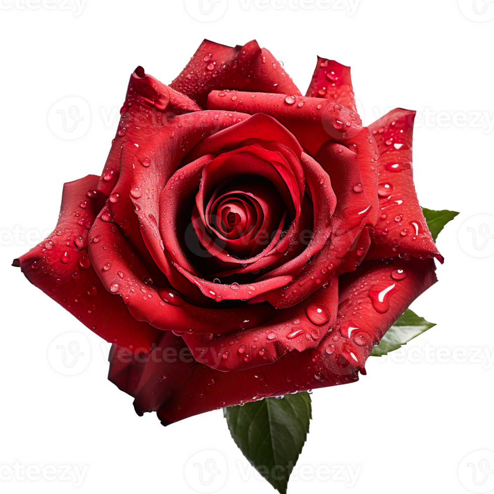 A red rose isolated on transparent background png