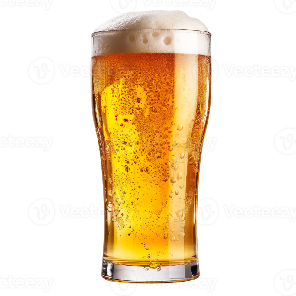 a glass of beer isolated on transparent background png