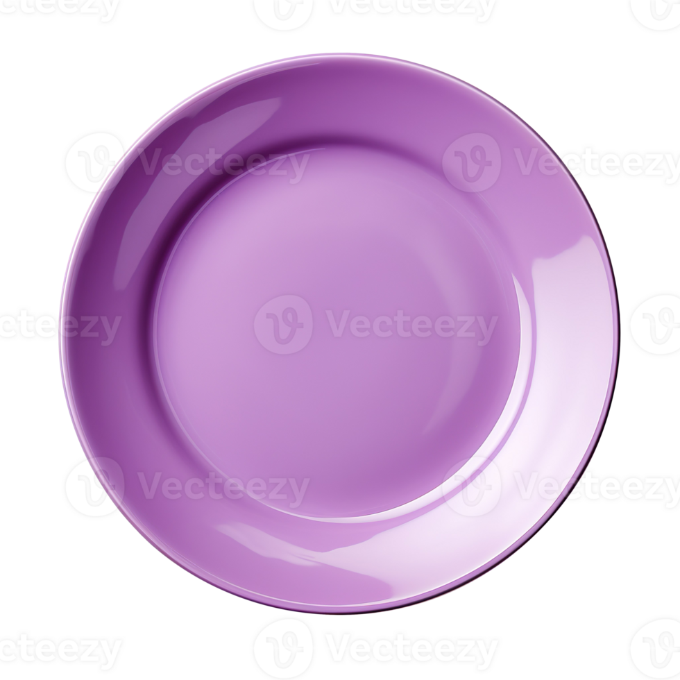 A purple plate isolated on transparent background png
