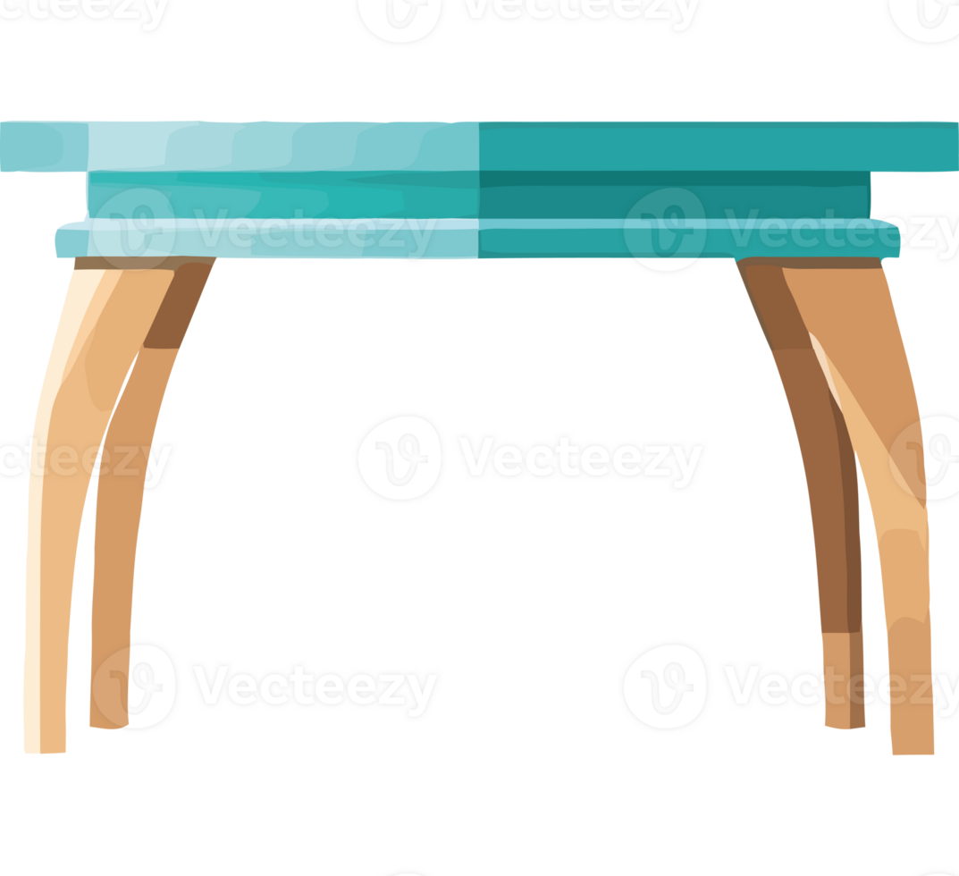 Table with legs in flat style png