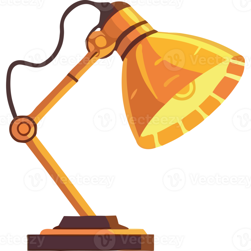 A lamp with a yellow light on it png