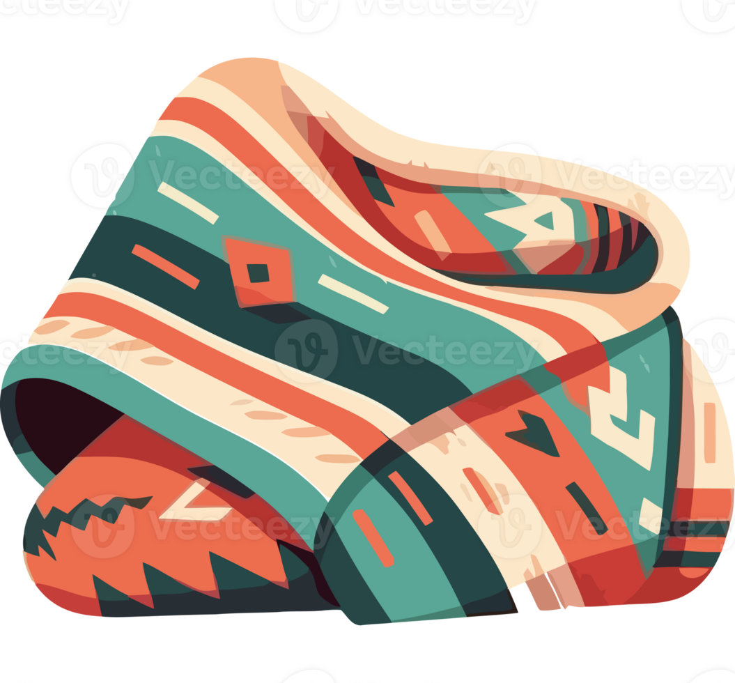A colorful blanket with a pattern on it png