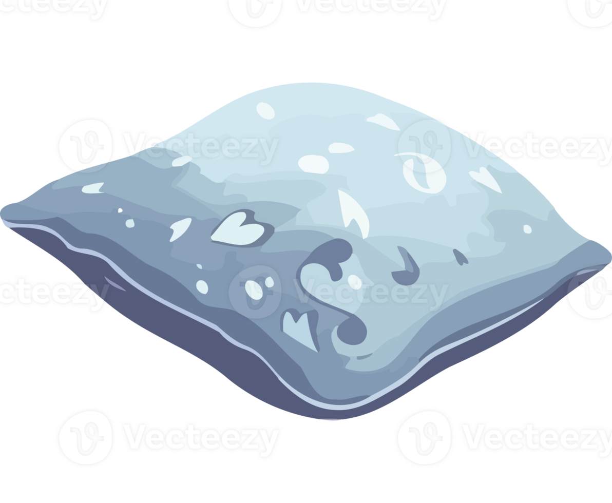 Pillow with snow on it png