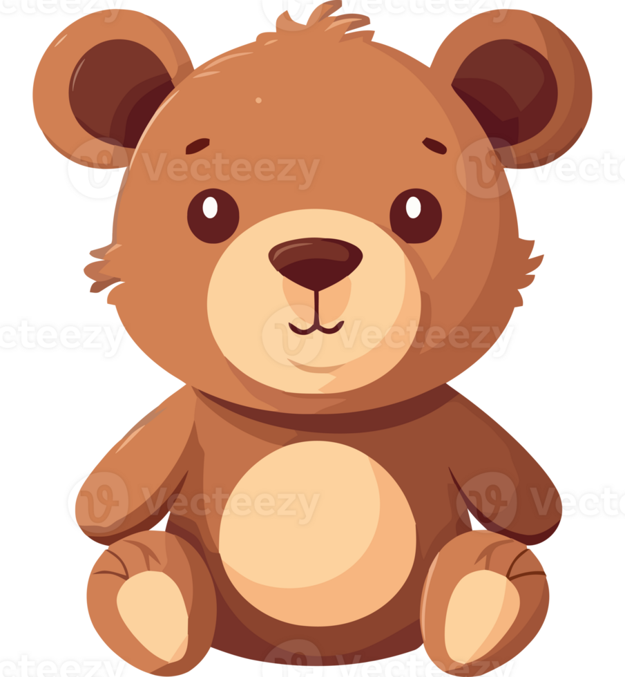 A brown teddy bear with a brown face png