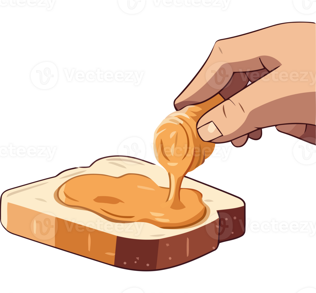 Peanut butter on toast png