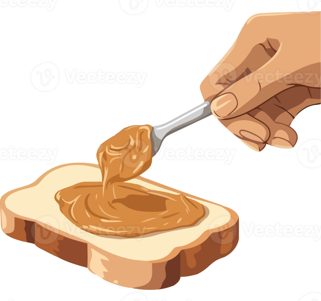 Peanut butter on toast clipart png